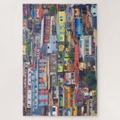 kleurrijke huizen legpuzzel (Verticaal)