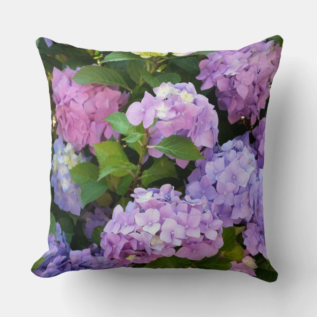 kleurrijke hydrangea kussen (Voorkant)
