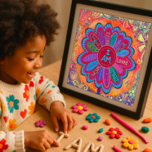 Kleurrijke I AM Flower Inspirerend klaslokaal