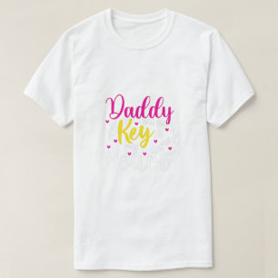 Kleurrijke 'I Love You Daddy' grafiek met een snor T-shirt
