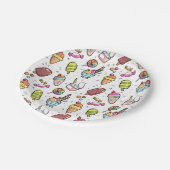 Kleurrijke Ice Cream, Snoep en Lollies Pattern Papieren Bordje (Gekanteld)