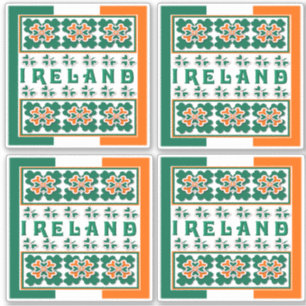 Kleurrijke Ierse Shamrock Design Contour Sticker