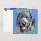 Kleurrijke Ierse Wolfhound AW Flat Aankondiging Ka (Voorkant / Achterkant)