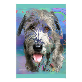 Kleurrijke Ierse Wolfhound Kunstwerk Fotoprint Foto Afdruk