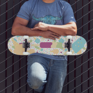 Kleurrijke IJscrème Spikkels Patroon Naam Skateboard