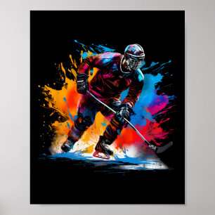 Kleurrijke IJshockey Poster