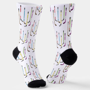 Kleurrijke ijshockeysticks sokken
