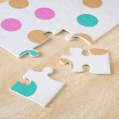 Kleurrijke ijskap en Stippen Roze blauw kleurig Legpuzzel (Zijkant)