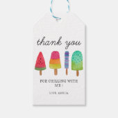 Kleurrijke ijslolly dank u kaart cadeaulabel (Voorkant)