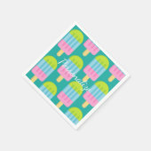 Kleurrijke ijslolly ijs print papier servetten (Hoek)