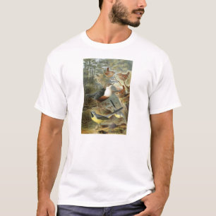 Kleurrijke illustratie van het shirt van vogels