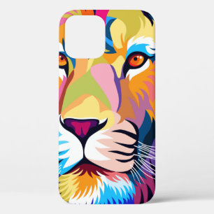 kleurrijke illustraties , een leeuw , eenvoudig on iPhone 12 hoesje