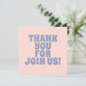 Kleurrijke illustratieve verjaardagsfeestuitnodigi bedankkaart (Staand voorkant)