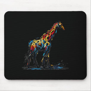 Kleurrijke impressionisme stijl Dierenvriend Giraf Muismat