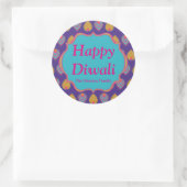 Kleurrijke Indiase Patroon Diwali Party Favor Ronde Sticker (Tas)
