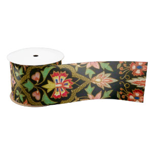  Kleurrijke Indische Bloemen Borduurwerk Print Lint