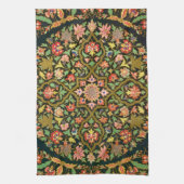 Kleurrijke Indische Bloemen Borduurwerk Print Theedoek (Verticaal)