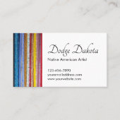 Kleurrijke inheemse Amerikaanse strepen Indische E Visitekaartje (Voorkant)