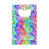 Kleurrijke inkt en Waterverf Kredietkaart Flessenopener (Achterkant)