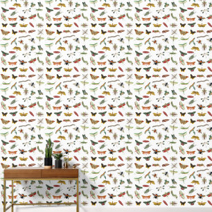Kleurrijke Insect Boho Pattern Behang
