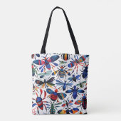 Kleurrijke insecten grillige insecten kunst draagtas (Achterkant)