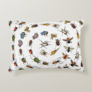 Kleurrijke  insecten & kevers Patroon Accent Kussen