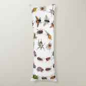 Kleurrijke  insecten & kevers Patroon Lichaamskussen (Voorkant Verticaal)