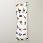 Kleurrijke  insecten & kevers Patroon Lichaamskussen (Achterkant (Verticaal))
