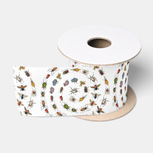 Kleurrijke insecten & kevers Patroon Lint