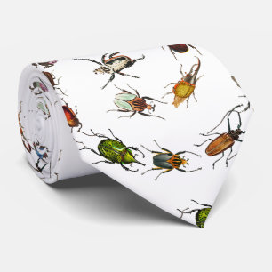 Kleurrijke  insecten & kevers Patroon Stropdas