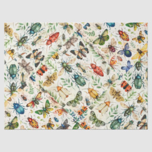 Kleurrijke Insectencollage Decoupage Tissuepapier