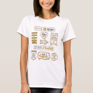 Kleurrijke Inspirerend offertes T-shirt