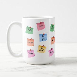 Kleurrijke Inspirerende Post-Its Koffiemok