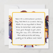 Kleurrijke Internationale Vrouwendag Kunst (Achterkant)