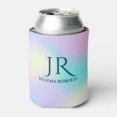 Kleurrijke iriserende achtergrond 2 blikjeskoeler (Blikje Voorkant)