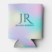 Kleurrijke iriserende achtergrond 2 blikjeskoeler (Voorkant)