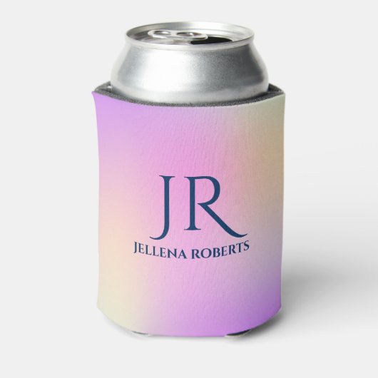 Kleurrijke iriserende achtergrond 3 blikjeskoeler (Blikje Achterkant)