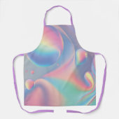 Kleurrijke iriserende psychedelische bubbels schort (Voorkant)