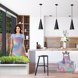 Kleurrijke iriserende psychedelische  bubbels schort