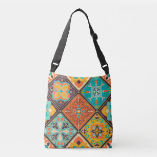 Kleurrijke islamitisch geïnspireerde patchwork teg crossbody tas