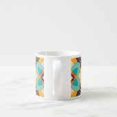 Kleurrijke islamitisch geïnspireerde patchwork teg espresso kop (Achterkant)