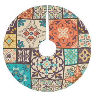 Kleurrijke Islamitische Patchwork: Tegel. Kerstboom Rok