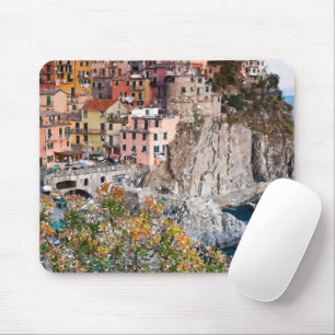 Kleurrijke Italiaanse Amalfi-kust aquarelschilderi Muismat