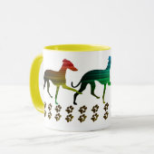 Kleurrijke Italiaanse Greyhounds Mok (Voorkant links)