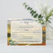 Kleurrijke Italiaanse RSVP-kaart voor bruiloft op Kaart (Staand voorkant)