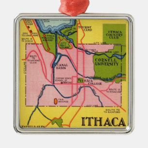 Kleurrijke Ithaca New York Ornament
