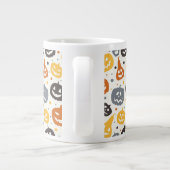 Kleurrijke Jack-O'-Lantern gezichten patroon Extra Grote Beker (Achterkant)