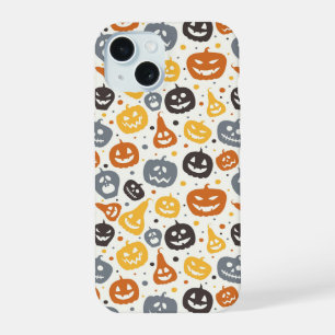 Kleurrijke Jack-O'-Lantern gezichten patroon iPhone 15 Hoesje
