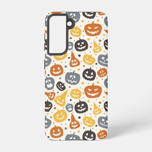 Kleurrijke Jack-O'-Lantern gezichten patroon Samsung Galaxy Hoesje (Achterkant)