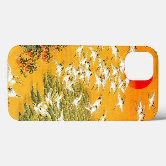 Kleurrijke  Japanse kranen op Sunset Case-Mate iPhone Case (Achterkant (horizontaal))